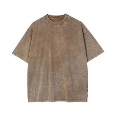 Imagem de Camiseta Vintage Feminina Em Algodão Com Lavagem Ácida, Estilo Hip Hop