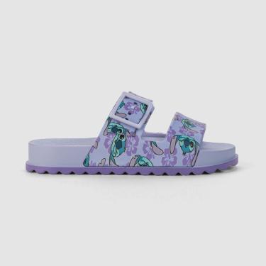 Imagem de Chinelo Menina Grendene Kids Slide Stitch Summer Lilás 23198