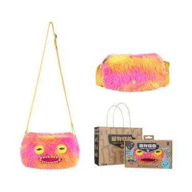 Imagem de Bolsa Transversal De Pelúcia Macia E Engraçada Para Crianças, Presente