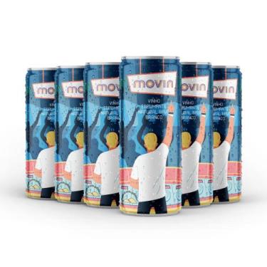 Imagem de Espumante natural brut branco em lata movin 269 ml - caixa c/6 un