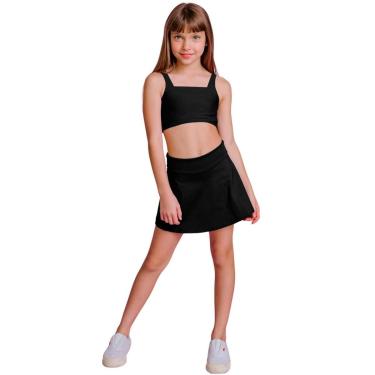 Imagem de Conjunto Roupa Ginástica Infantil Feminina Esporte Moda Fitness-Feminino