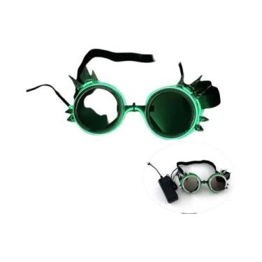 Imagem de Óculos Steampunk Luminosos LED Neon Para Noite, Acessórios De Moda - N