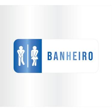 Imagem de Placa de sinalização Banheiro Unissex divertidos em acrílico espelhado