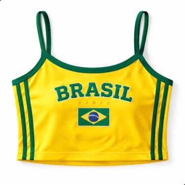 Imagem de Regata Cropped Veronz Brasil Feminina-Feminino