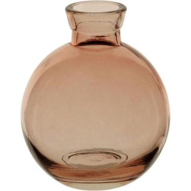 Imagem de Vaso Decorativo Enfeite Casa Garrafa Home&co Vidro 9x7x7cm Rosa - HOME