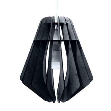 Imagem de Luminária Teto Tipo Pendente Bogotá Mdf - Completa Cor: Preta - LENOBR