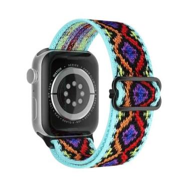 Imagem de Pulseira Ajustável De Nylon Elástico Solo Loop Para Apple Watch 49mm 4