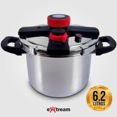 Imagem de Panela de Pressão Inox SecureLock Pro Extream Indução e Gás - 4.5L 6.2