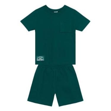 Imagem de Conjunto infantil menino em malha de dinossauro Brandili-Masculino