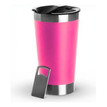 Imagem de Copo Térmico Inox 473ml Antigotejament -cor Rosa Liso Rosa-chiclete Li