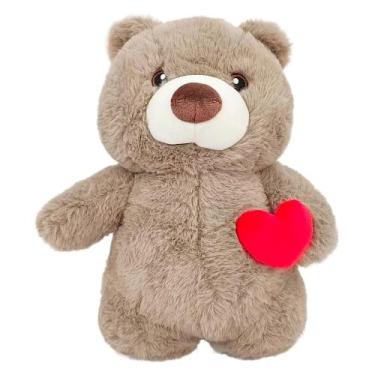 Imagem de Urso De Pelucia Com Coração 40cm - Caa Toys -, Marrom