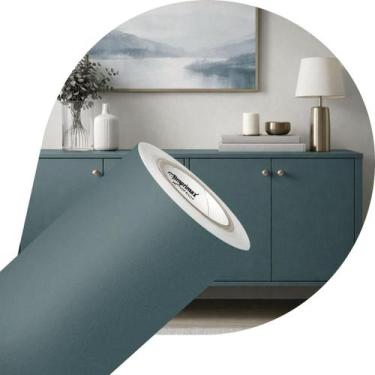 Imagem de Rolo Vinil Adesivo Gold Fórmica Satin Azul Petróleo 0,61x10m - IMPRIMA