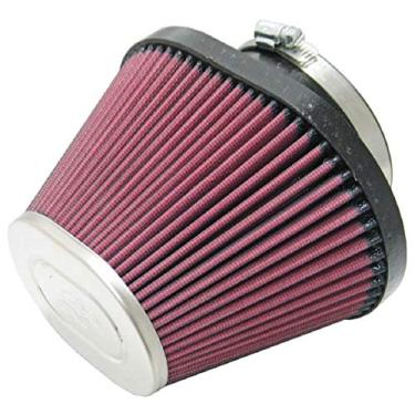 Imagem de K&N Filtro de ar de fixação universal: alto desempenho, Premium, filtro de substituição: diâmetro da flange: 3,9375 polegadas, altura do filtro: 4,75 polegadas, comprimento da flange: 1,4375 polegadas, forma: Oval Straight, RC-1680