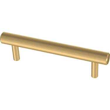Imagem de Franklin Brass Barra grande (pacote com 1) Alças de armário de 14 cm furo a furo dourado acetinado para armário de cozinha puxadores de gaveta puxadores de gaveta de armário puxadores de gaveta de