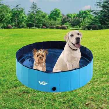 Imagem de Piscina Para Cachorro Pets Dobrável Azul 80 cm x 20 cm VG+
