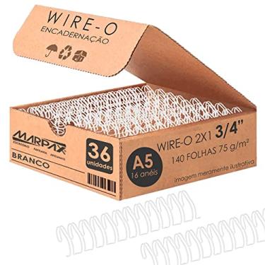 Imagem de Wire-o para Encadernação A5 3/4 2x1 para 140fls Branco 36un