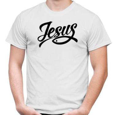 Imagem de Camiseta Masculina Evangélica Jesus - 100% Algodão - Atelier Do Silk