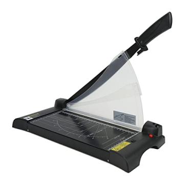 Imagem de Cortador de papel, capacidade de 10 folhas A4 cortador de papel resistente com protetores de segurança e alça ergonômica, fatiador de papel guilhotina de comprimento de corte de 30 cm para papel de artesanato, etiqueta, foto, para escritório e escola em casa