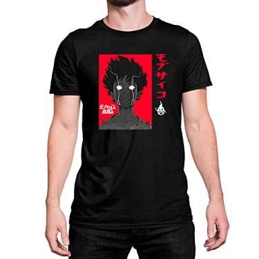 Imagem de Camiseta T-Shirt Mob Psycho 100 Thounsand Vermelho Algodão Cor:Preto;Tamanho:GG
