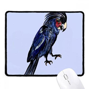 Imagem de Mousepad Deep Blue Parrot Bird Tapete de borracha para jogos