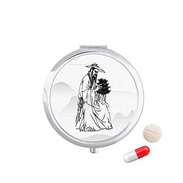 Imagem de Dao Religion China Ink Ppriest Caixa de armazenamento de remédios