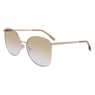 Imagem de Lacoste Women's L224S Square Sunglasses, Light Bronze, 59/18/140