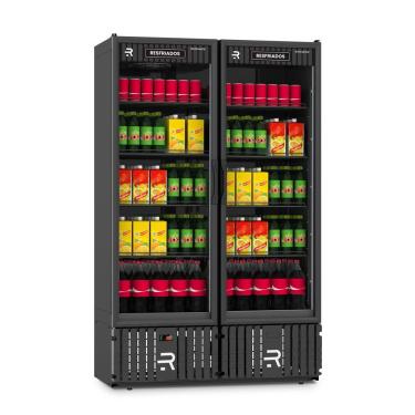 Imagem de Visa Cooler Multiportas Resfriados 2 Portas 0 a 7 ºC VCM2PPP Preto/Preto 220V - Refrimate