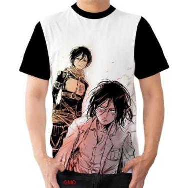 Imagem de Camiseta Camisa Eren E Mikasa Estilo 4 Temporada Aot - Estilo Vizu