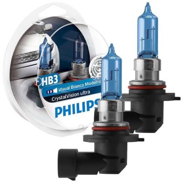 Imagem de Par Lâmpada Philips Hb3 Crystalvision 4100k 12v 65w Farol