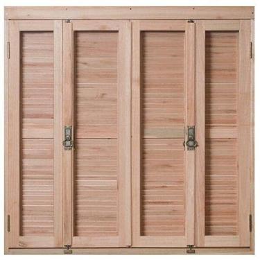 Imagem de Janela com Caixilhos Pantográficos para Vidros Inteiros e Venezianas Pantográficas Rondosul Natural