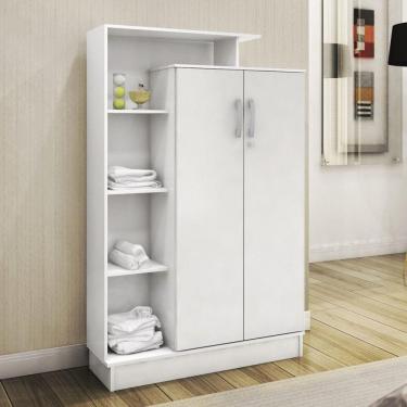 Imagem de Armário Multiuso 2 Portas 6 Prateleiras Elite Demóbile Branco