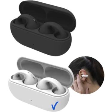 Imagem de Fone Ouvido Bluetooth Ambi Sound Earcuffs Esportes Treino Brinco Corridas Ciclismo (BRANCO)