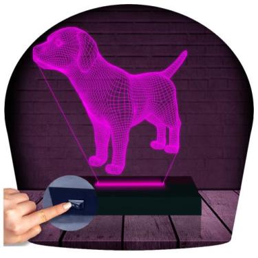 Imagem de Luminária Led Abajur  3D  Cachorro - Rb Criações