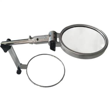 Imagem de Kit de acessórios de microscópio grande de 130 mm Lupa de leitura de 2 x luz de LED de vidro óptico com lente de aumento para mesa em pé estilo lupa slides de microscópio