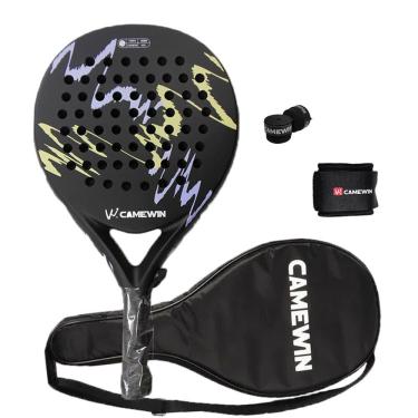 Imagem de Raquete de tênis de padel CAMEWIN em fibra de carbono 18k 360g + 10g