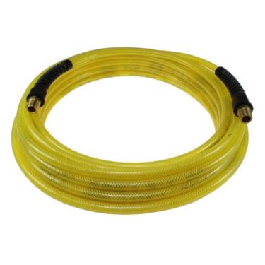 Imagem de Coilhose Pneumatics PFE40504TY Flexeel Reinforced Polyurethane Air Hose, 1/4-Inch ID, 50-Feet Length with (2) 1/4-Inch MPT Strain Relief Fittings