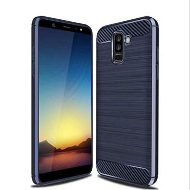 Imagem de Capa para Samsung Galaxy A6 Plus 2018, com sensação macia, proteção total, anti-arranhões e impressões digitais + capa de celular resistente a arranhões para Samsung Galaxy A6 Plus 2018