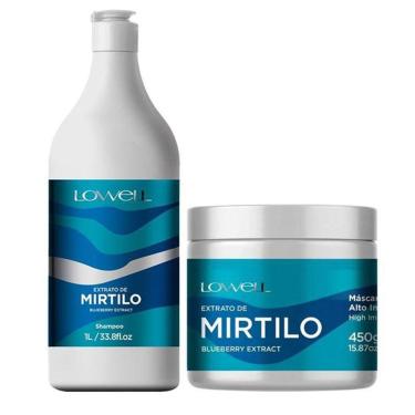 Imagem de Kit Extrato De Mirtilo Shampoo 1 Litro + Máscara 450G Lowell