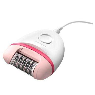 Imagem de Depilador Philips Satinelle Essential para uso Seco com 02 Velocidades Branco e Rosa + 01 Acessório - BRE235/00