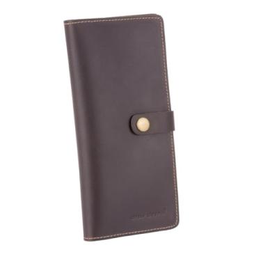 Imagem de Carteira Feminina Couro Legítimo Dinheiro/documentos/cartões (MARROM ESCURO)