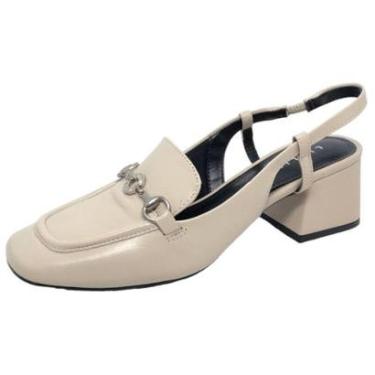Imagem de Sapato Feminino Lia Line Slingback  Moderno Boneca Couro-Feminino