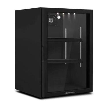 Imagem de Mini Expositor Para Balcões Vb11 Metalfrio Refrigerador 115 Litros All Black 220v
