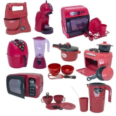 Imagem de Kit chefe cozinha louça air fryer brinquedo xícara 27pç