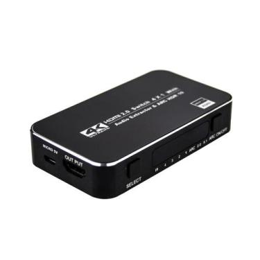 Imagem de Chave Seletora Hub Switch Hdmi 4 Portas 4K Arc Saida Audio - Cirilo Ca
