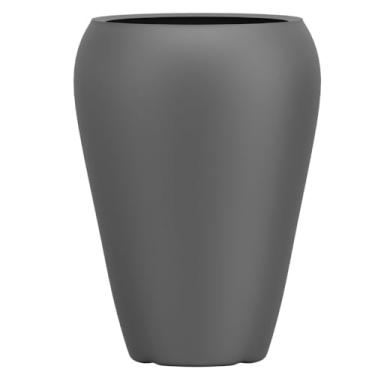 Imagem de Vaso Fibra De Vidro Cachepot Decoração Tipo Vietnamita Tóquio P (Cinza Fosco)