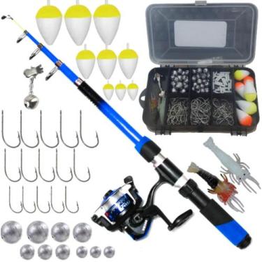 Imagem de Kit Pesca Completo com Estojo Acessorios Vara de Pesca Molinete Boia C