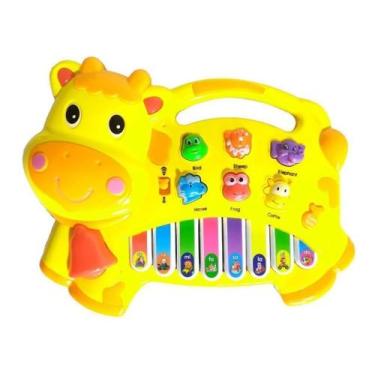 Imagem de Brinquedo Piano Vaquinha Musical Baby Infantil Som de Animais - toys