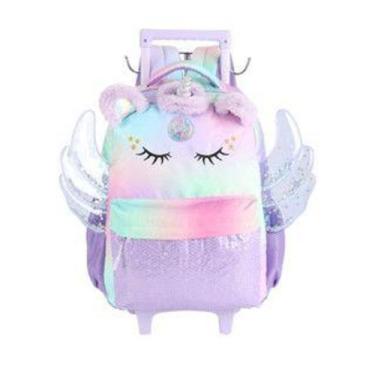 Imagem de Mochila Com Rodinhas Escolar Meninas Up4you Unicornio - Luxcel