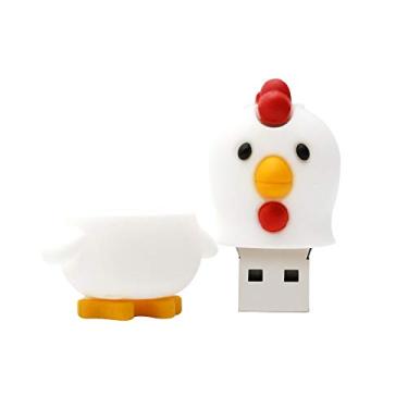 Imagem de 16GB Chicken Model USB 3.0 Flash Drive Memory Stick PenDrive Thumb Drive Jump Drive USB Flash Memory USB 3.0 Drive U Disk Pen Drive - Branco