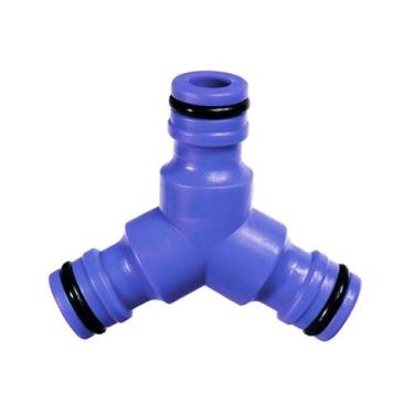 Imagem de Conector Triplo Y em Plástico para Engate Rápido 1/2 pol Uso em Mangue